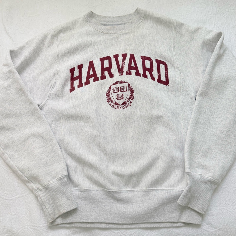 Champion Harvard Reverse Weave Sweatshirt Gray XS Vintage Ivy League Crewneck